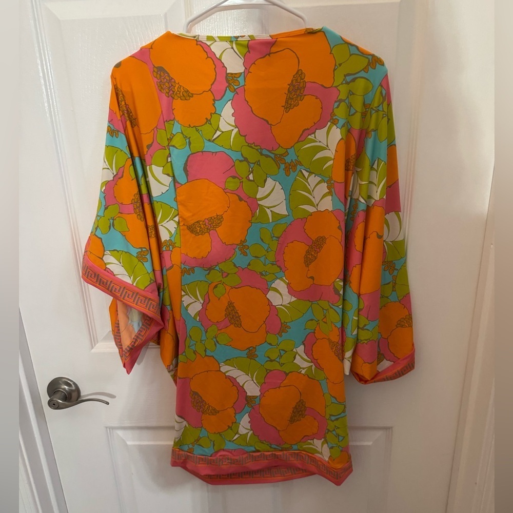 Trina Turk Multicolor Floral Coverup, tropical, beach, pool - Picture 2 of 4